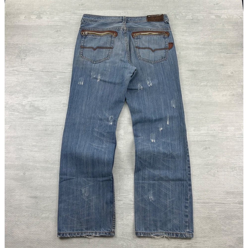 Vintage Y2K Vigoss Jeans Size 34x32 Blue‎ Light Wash Straight Baggy Skater
